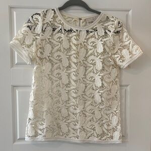 LOFT Cream Lace Blouse